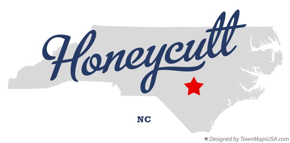 Map of Honeycutt North Carolina NC