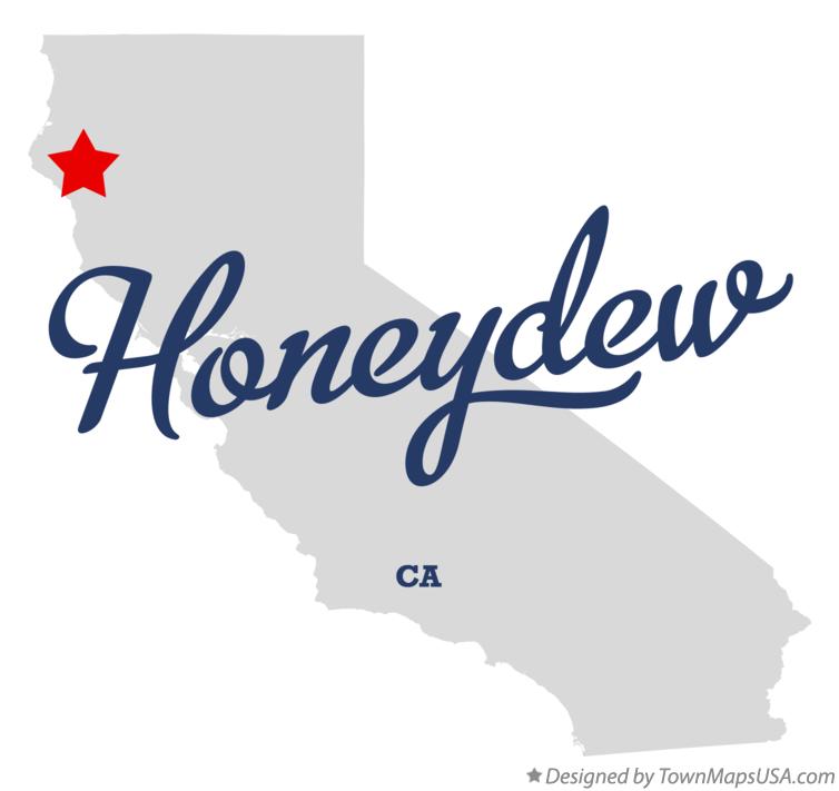 Map of Honeydew California CA