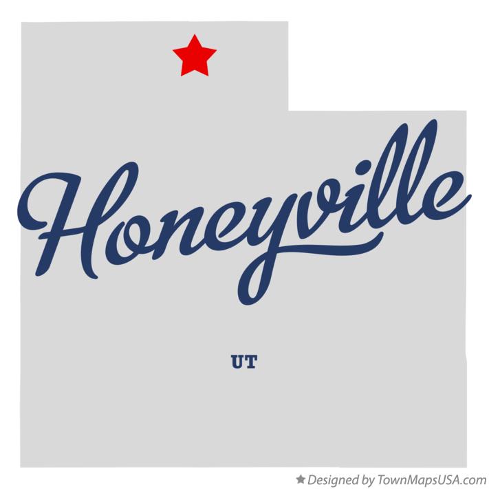 Map of Honeyville Utah UT