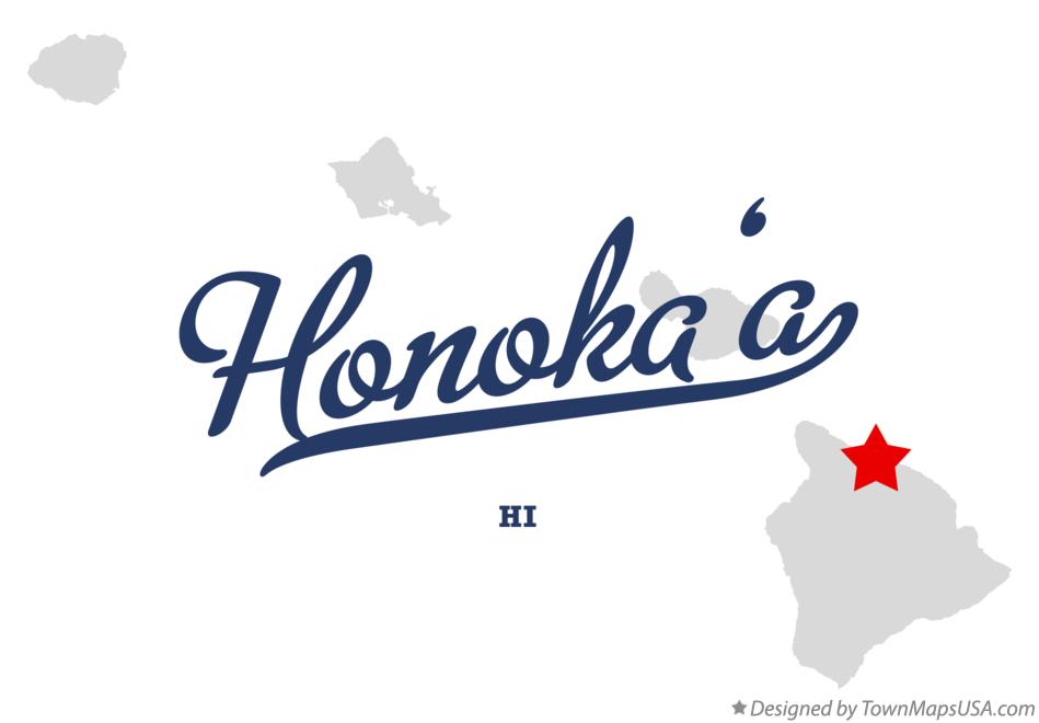 Map of Honoka‘a Hawaii HI