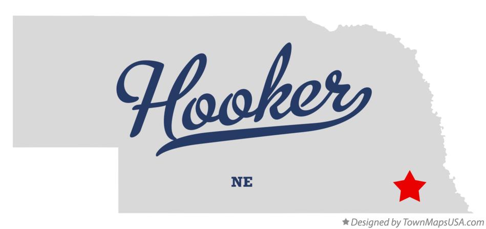 Map of Hooker Nebraska NE