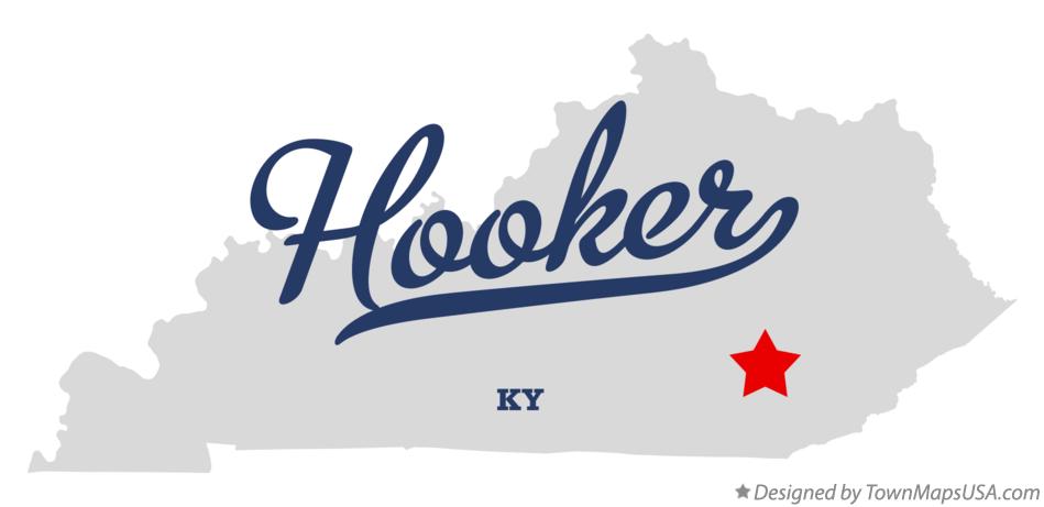 Map of Hooker Kentucky KY