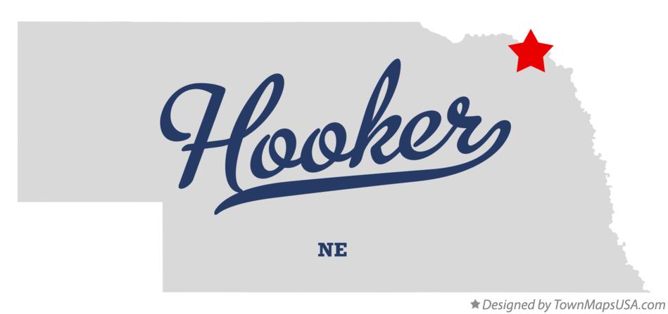 Map of Hooker Nebraska NE