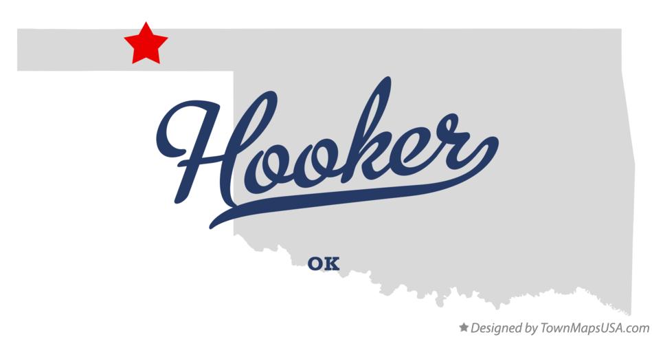 Map of Hooker Oklahoma OK