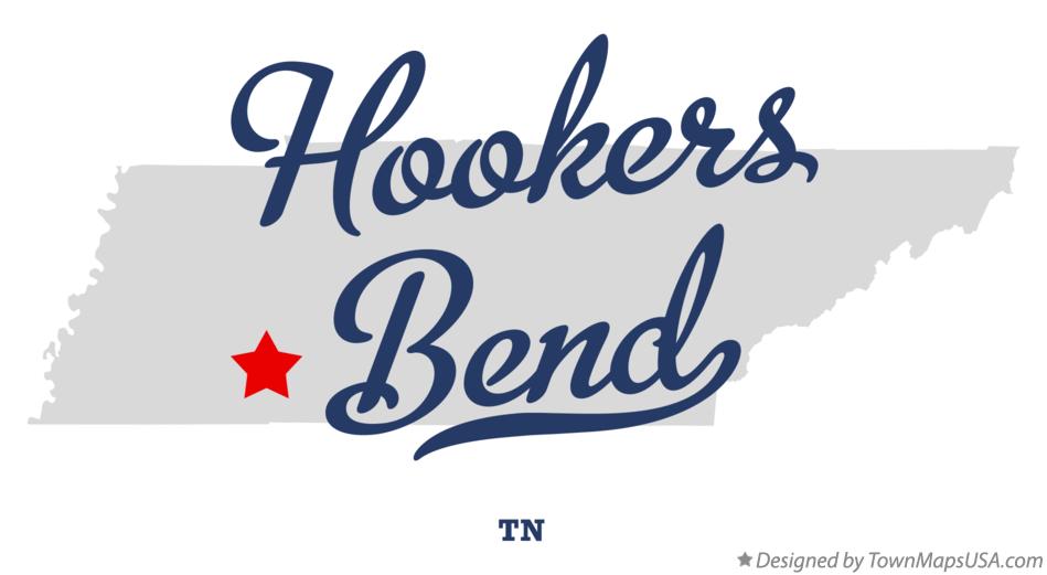 Map of Hookers Bend Tennessee TN