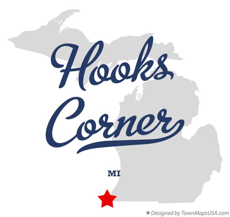 Map of Hooks Corner Michigan MI