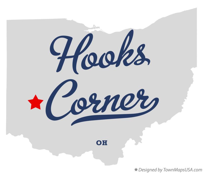 Map of Hooks Corner Ohio OH