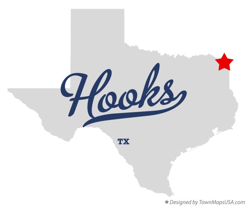 Map of Hooks Texas TX