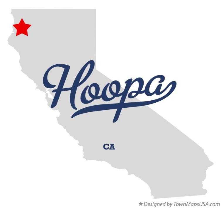 Map of Hoopa California CA