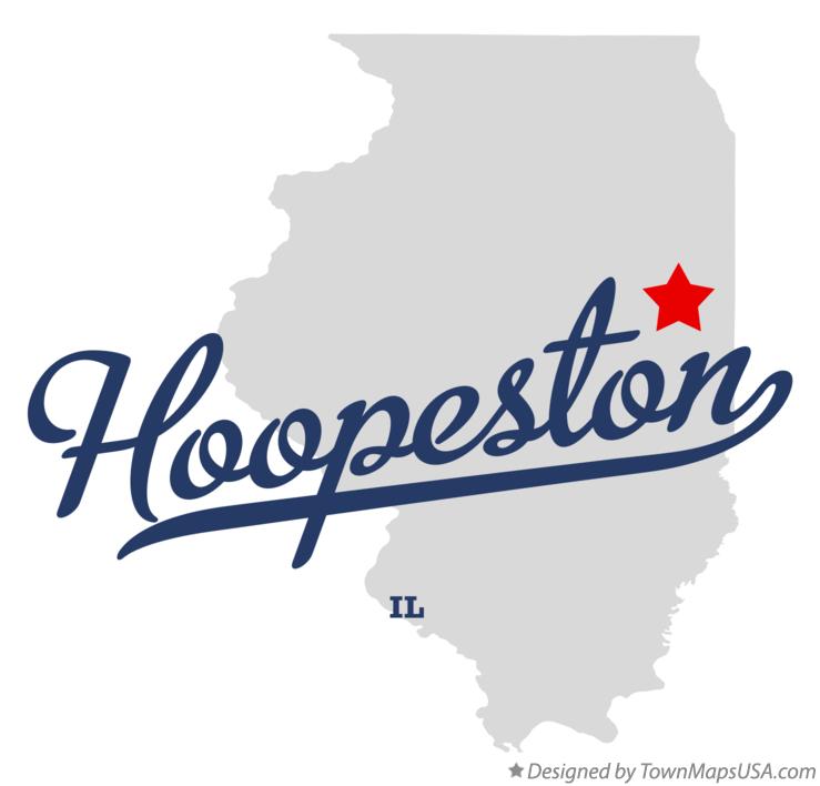 Map of Hoopeston Illinois IL
