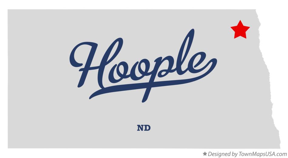 Map of Hoople North Dakota ND
