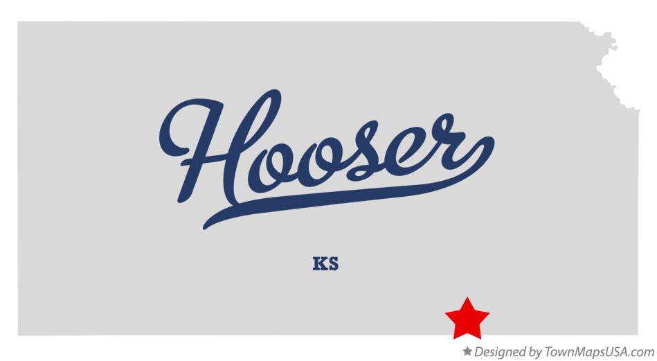 Map of Hooser Kansas KS