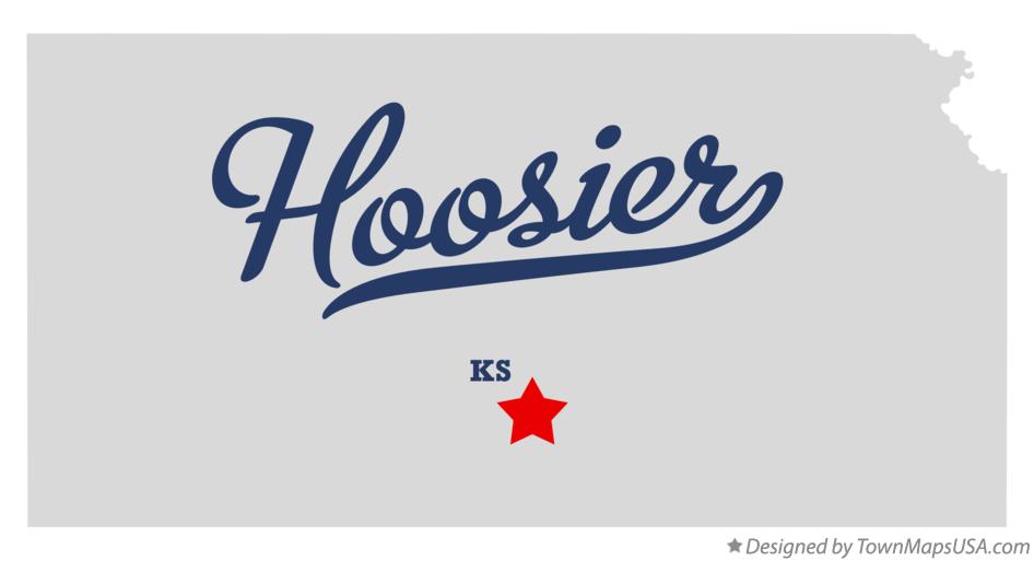 Map of Hoosier Kansas KS