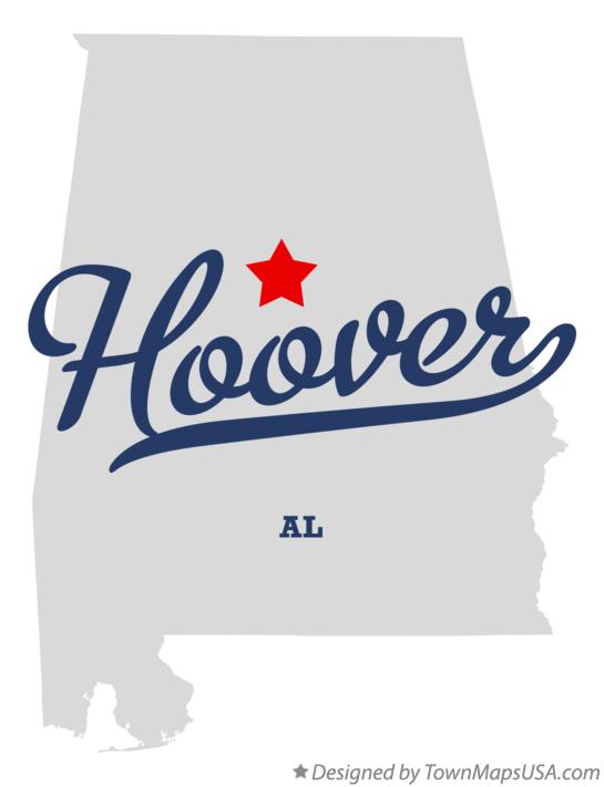 Map of Hoover Alabama AL