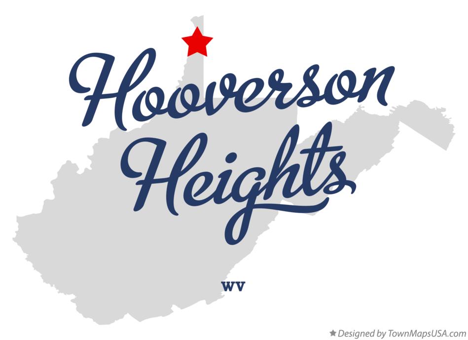 Map of Hooverson Heights West Virginia WV