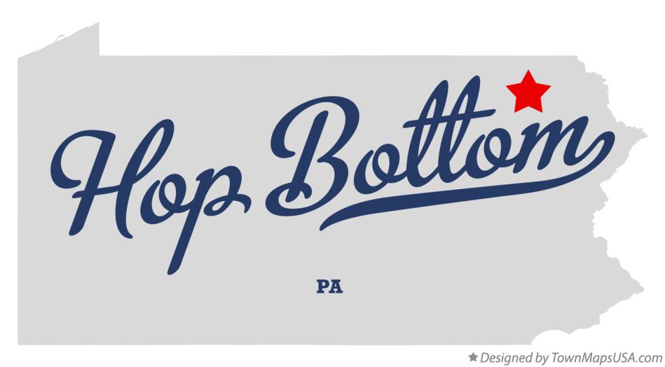 Map of Hop Bottom Pennsylvania PA