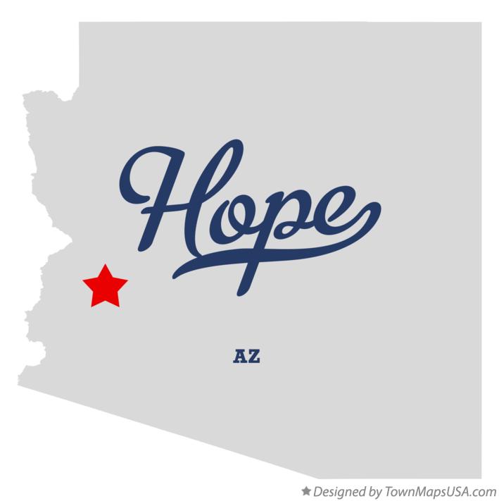Map of Hope Arizona AZ