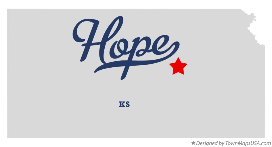 Map of Hope Kansas KS