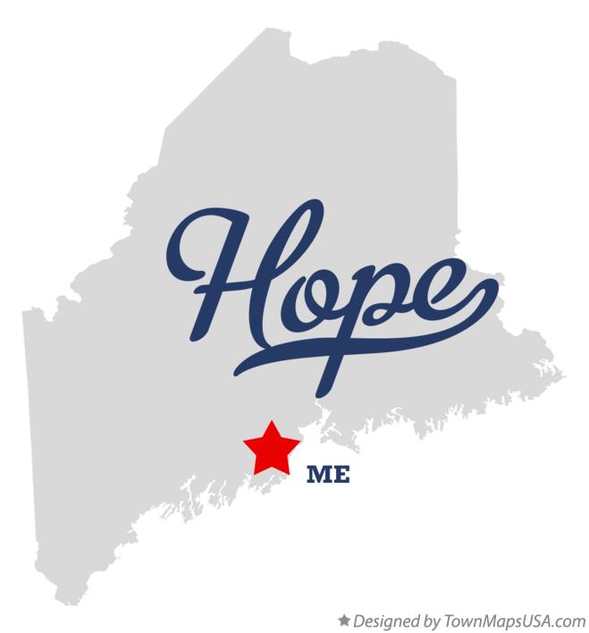 Map of Hope Maine ME