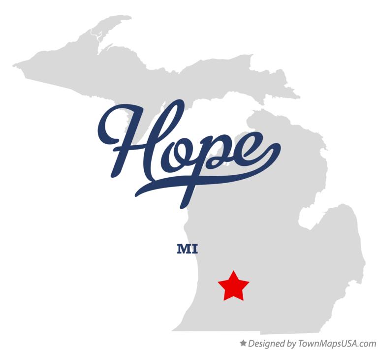 Map of Hope Michigan MI