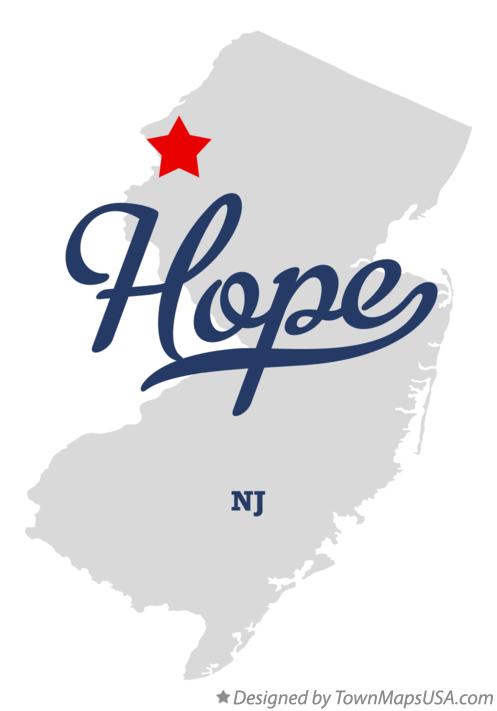 Map of Hope New Jersey NJ