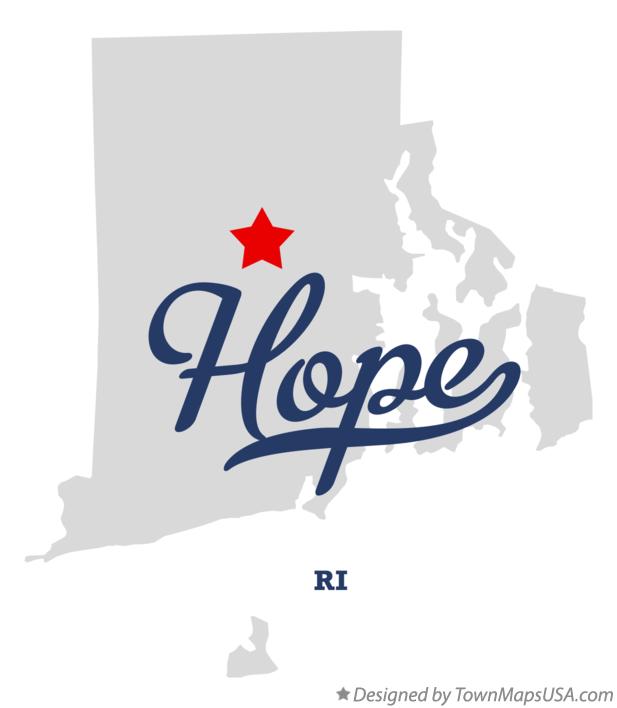 Map of Hope Rhode Island RI