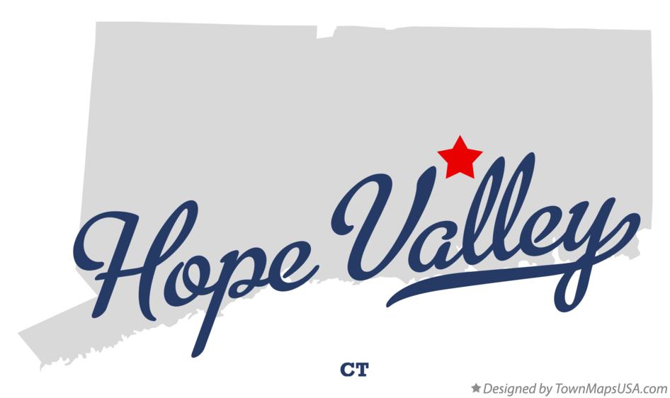 Map of Hope Valley Connecticut CT