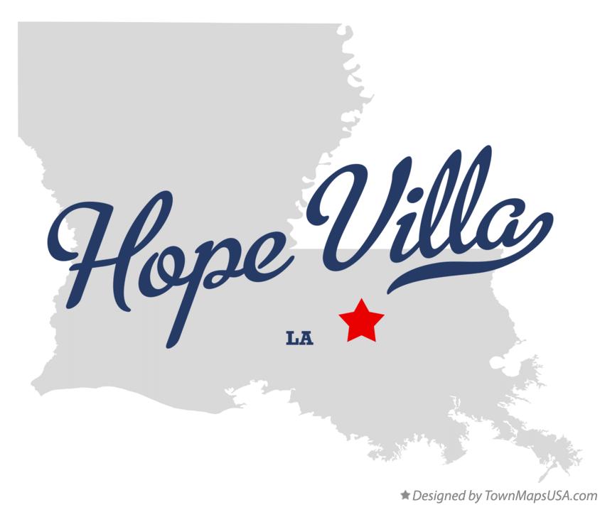 Map of Hope Villa Louisiana LA