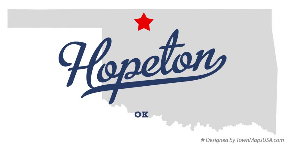 Map of Hopeton Oklahoma OK