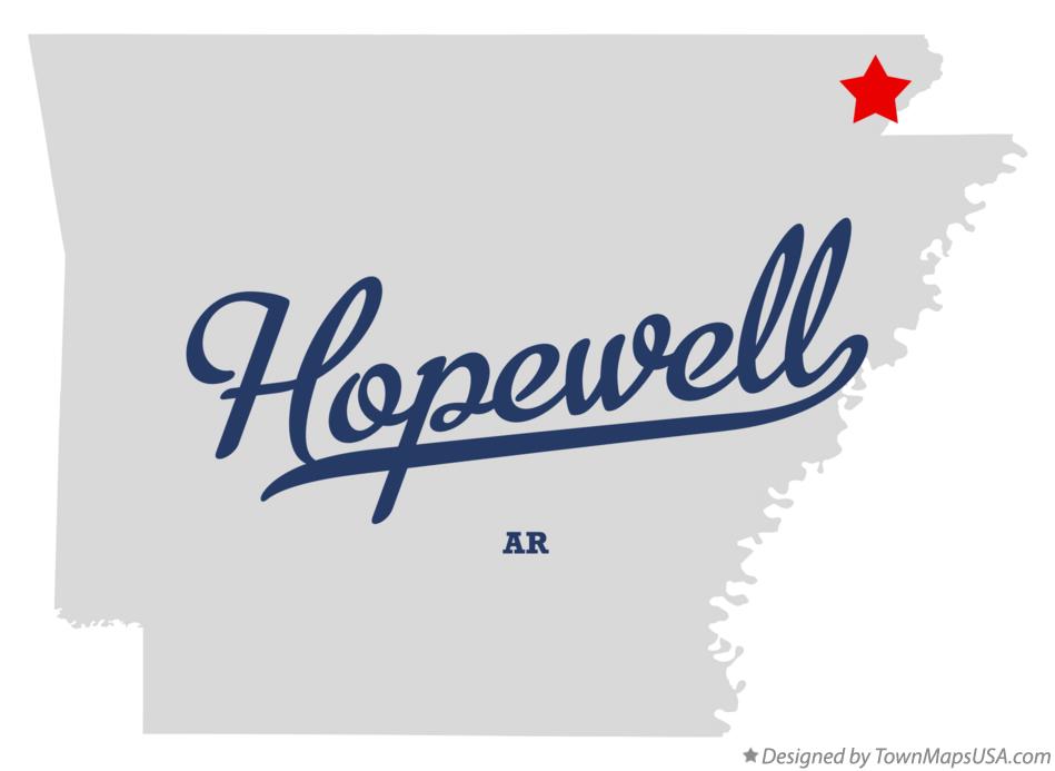 Map of Hopewell Arkansas AR