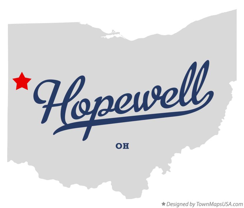 Map of Hopewell Ohio OH