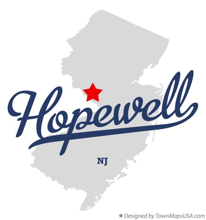 Map of Hopewell New Jersey NJ