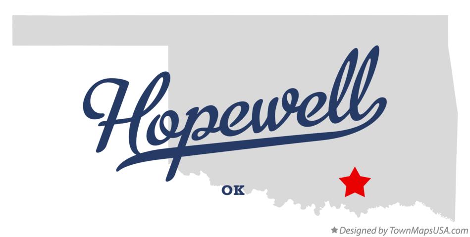 Map of Hopewell Oklahoma OK