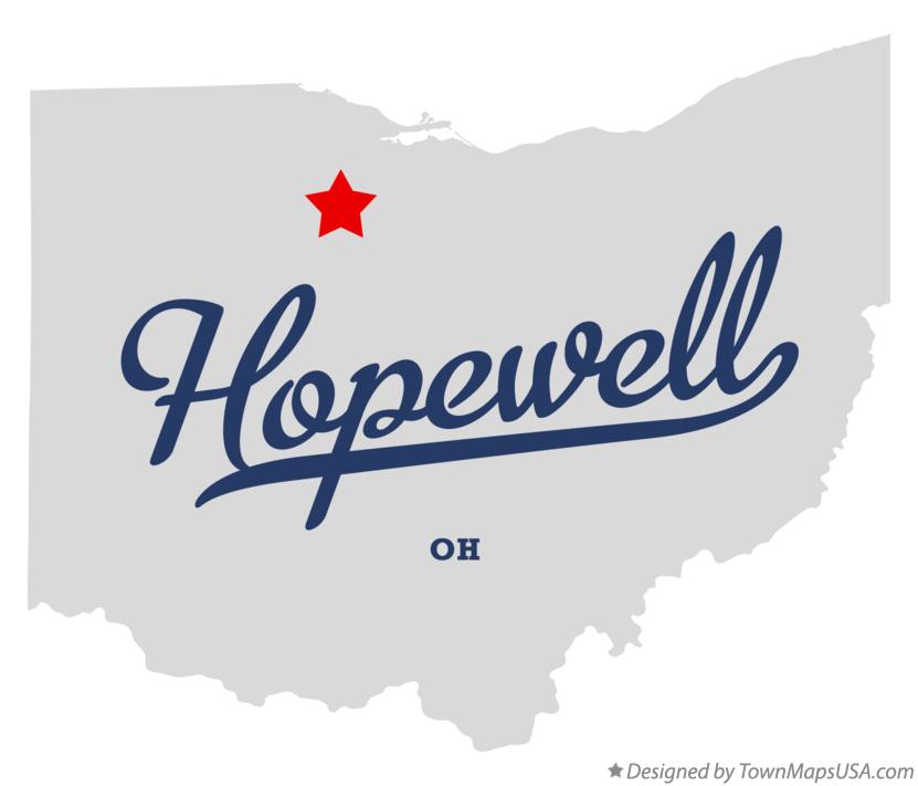 Map of Hopewell Ohio OH