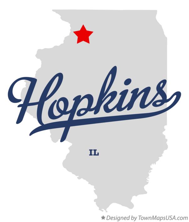 Map of Hopkins Illinois IL