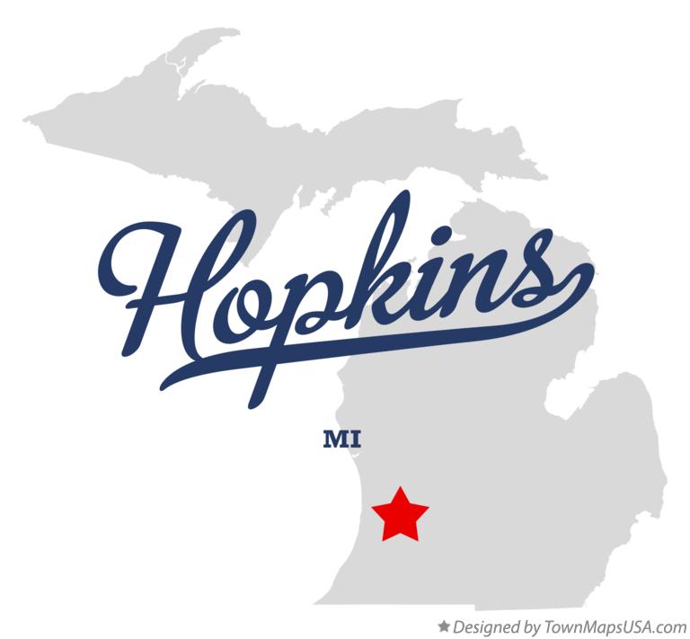 Map of Hopkins Michigan MI