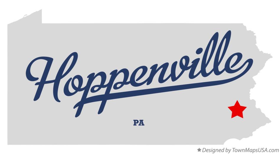 Map of Hoppenville Pennsylvania PA