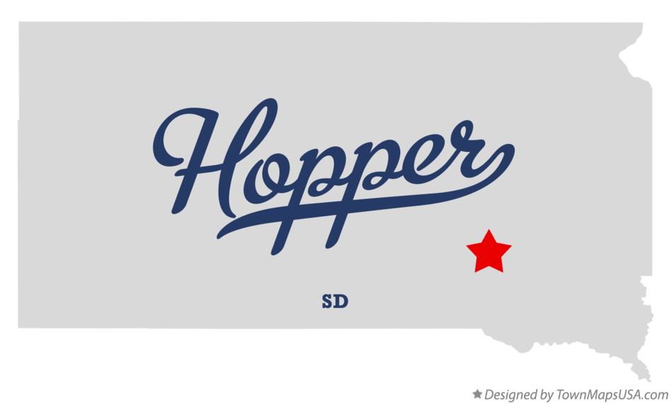 Map of Hopper South Dakota SD