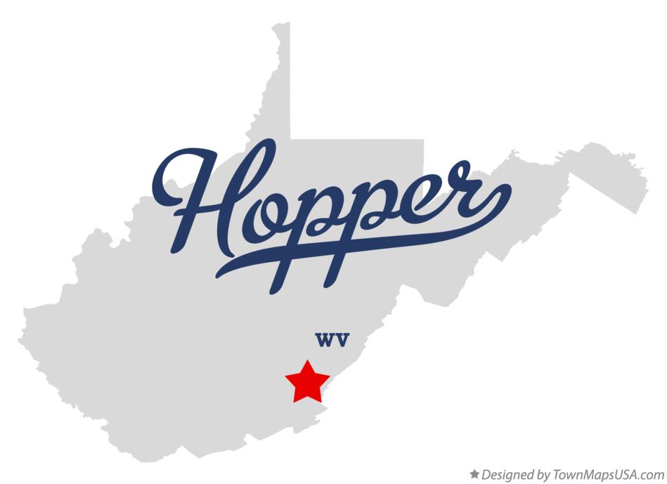 Map of Hopper West Virginia WV