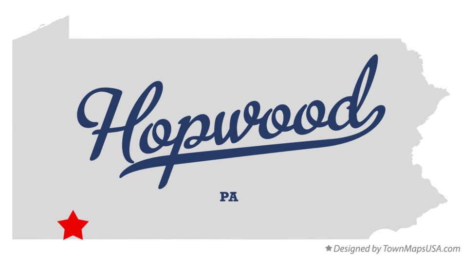 Map of Hopwood Pennsylvania PA