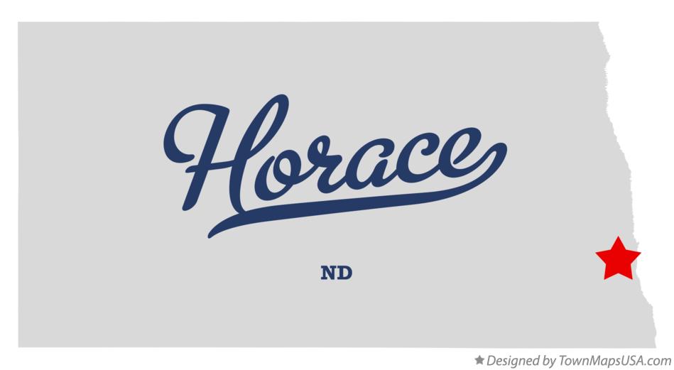 Map of Horace North Dakota ND