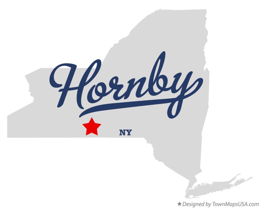 Map of Hornby New York NY