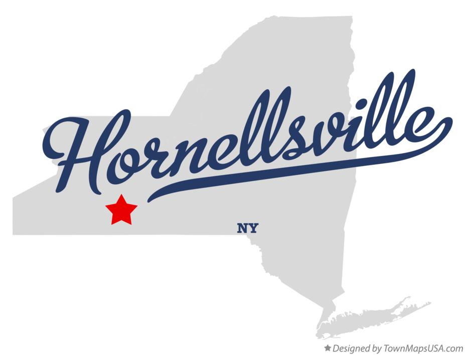 Map of Hornellsville New York NY
