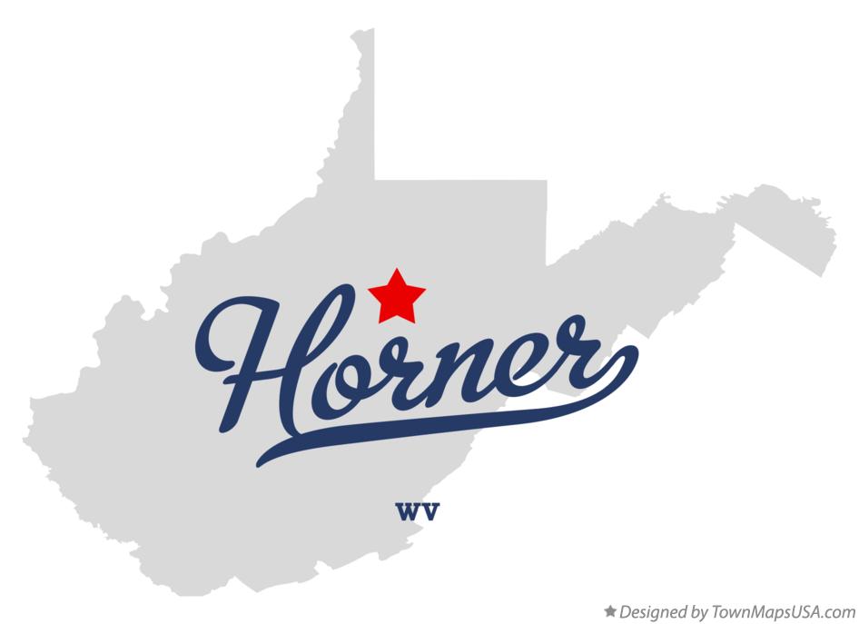Map of Horner West Virginia WV