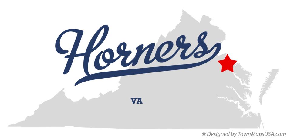 Map of Horners Virginia VA