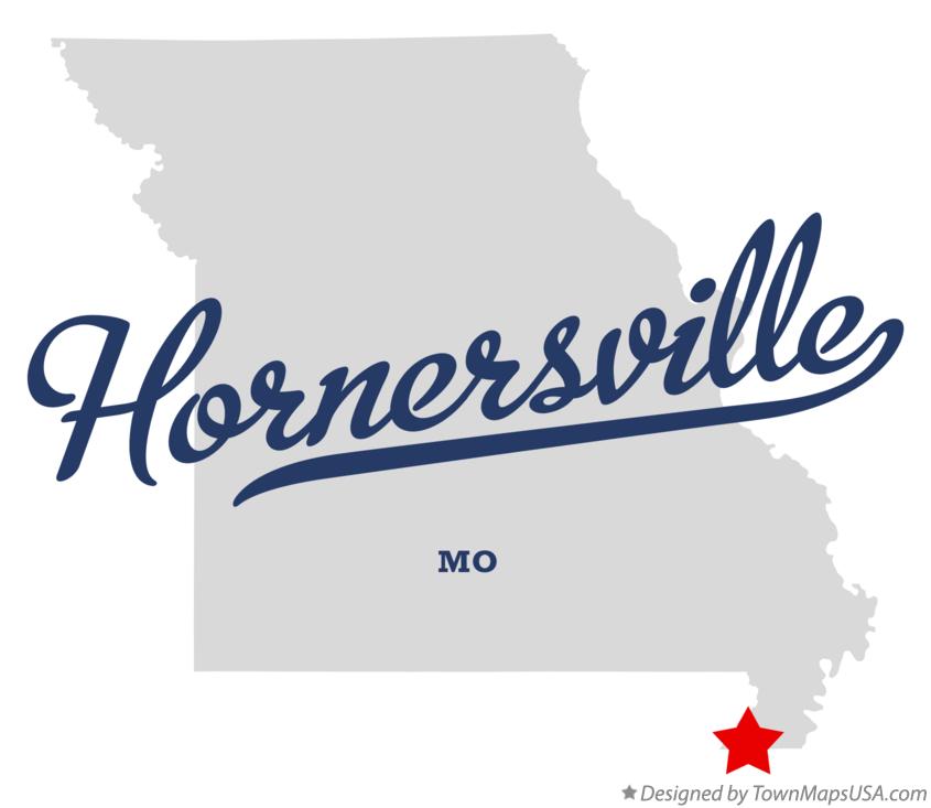 Map of Hornersville Missouri MO