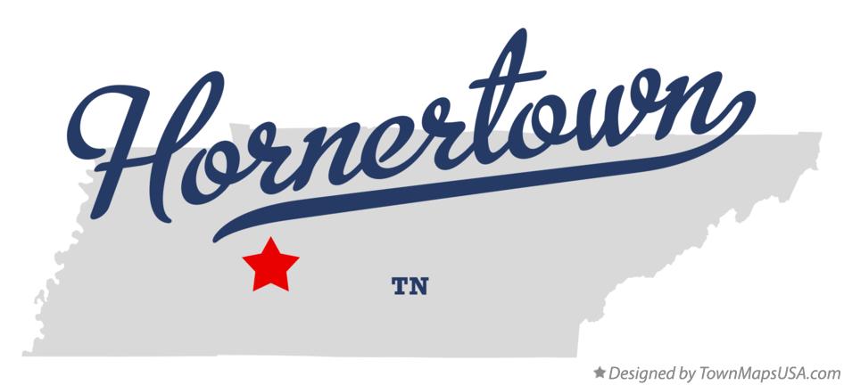 Map of Hornertown Tennessee TN