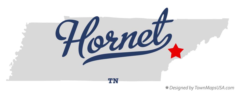 Map of Hornet Tennessee TN