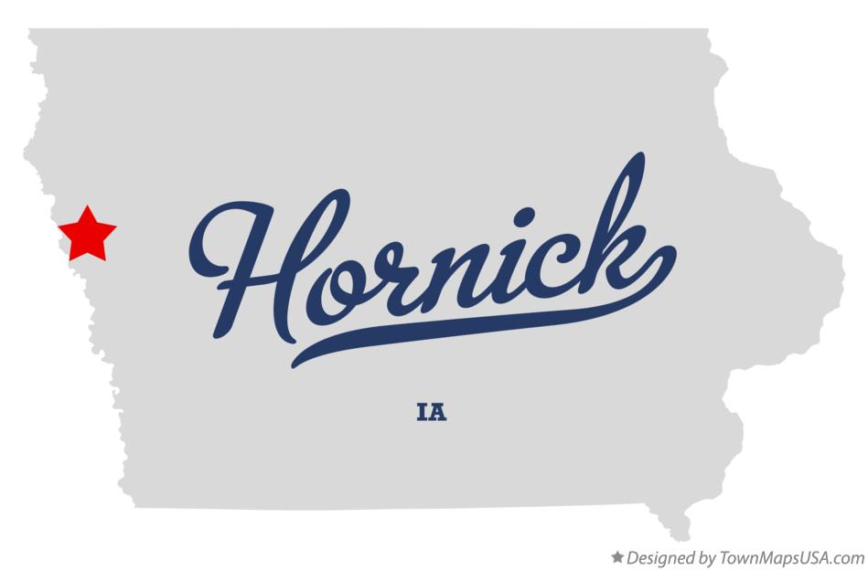 Map of Hornick Iowa IA