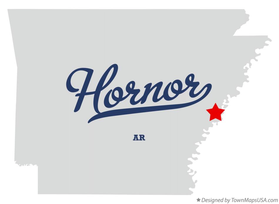 Map of Hornor Arkansas AR